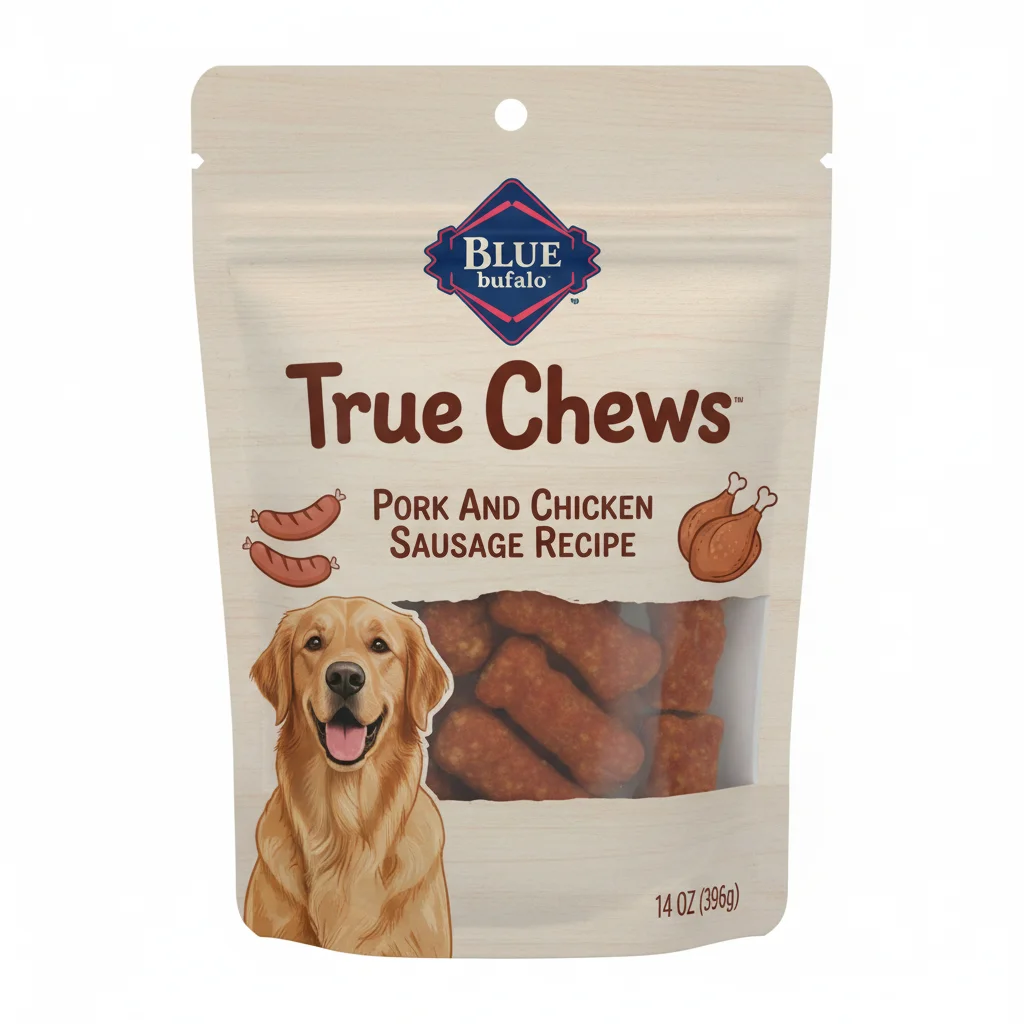 Blue Buffalo True Chews Dog Treats, Pork and Chicken Sausage Recipe, 14 Oz Bag image 2