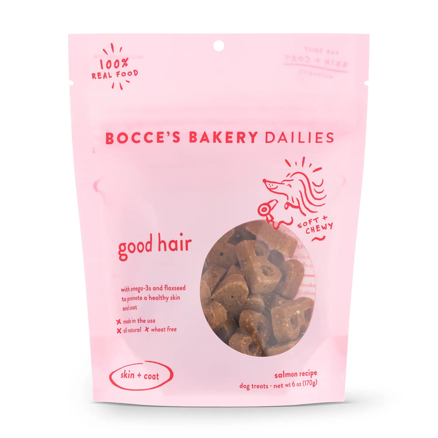 Bocce's Bakery Dailies Good Hair Dog Treats for Skin & Coat