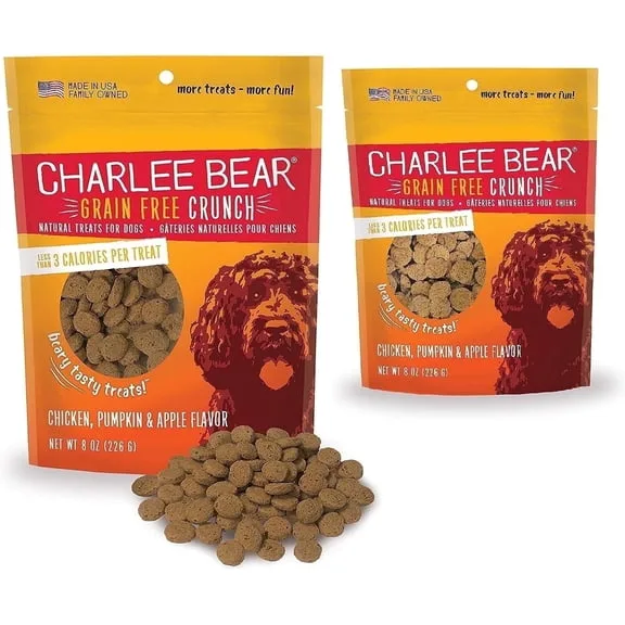 Charlee Bear Crunch Grain Free Dog Treats, Chicken, Pumpkin and Apple, 2 Oz image 2