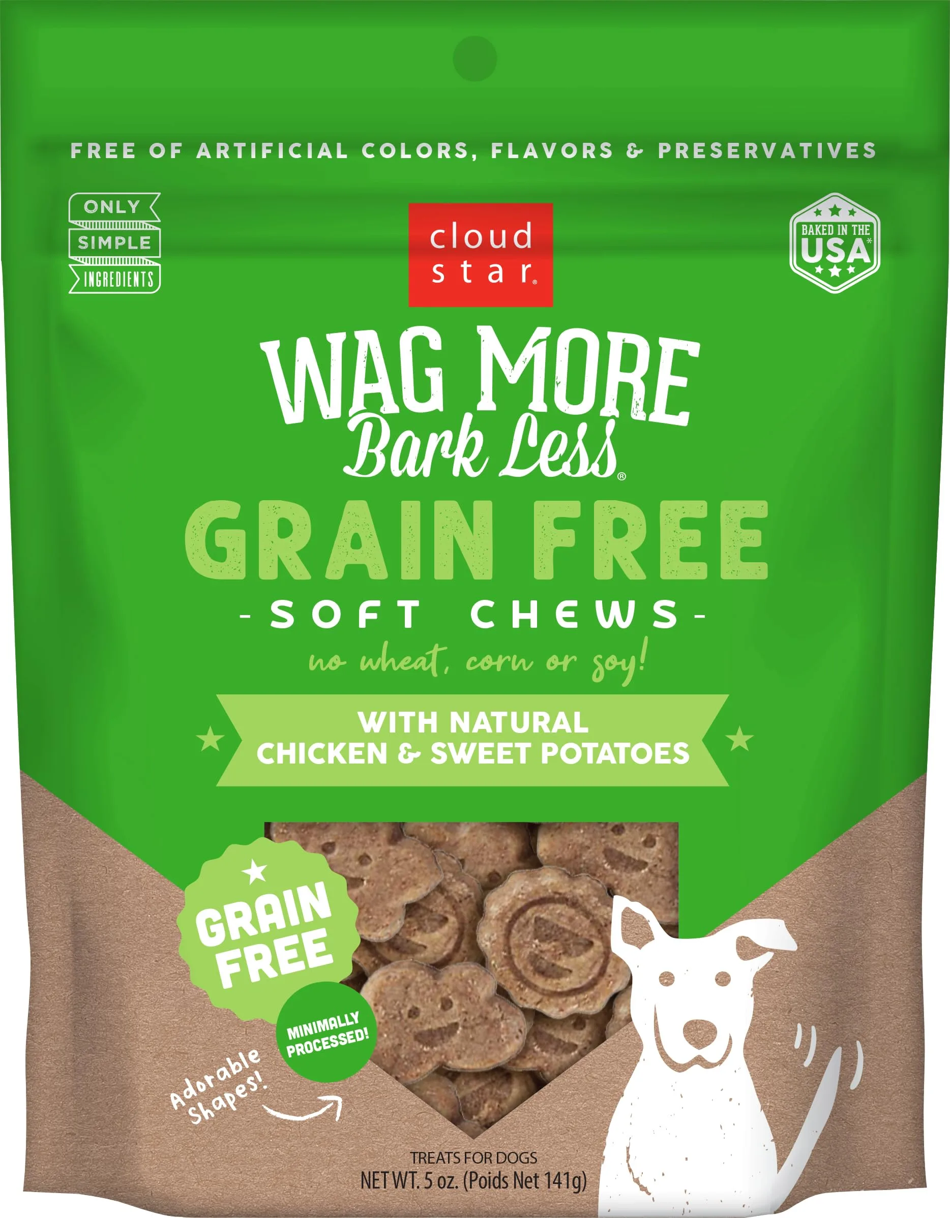 Cloud Star Wag More Bark Less Meat Cravers Soft Chews Dog Treats, Chicken image 3