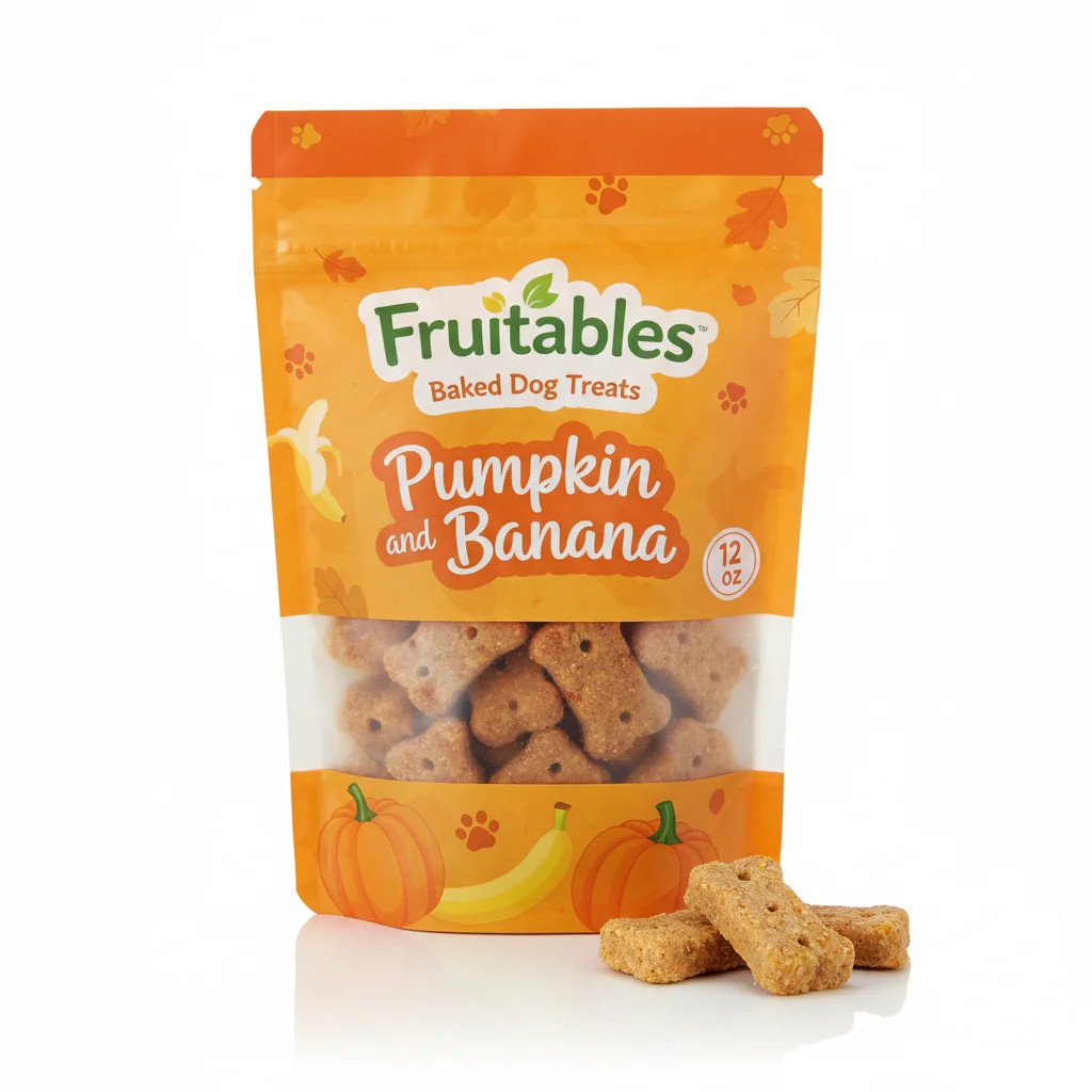 Fruitables Baked Dog Treats Pumpkin and Banana, 12 Oz image 2