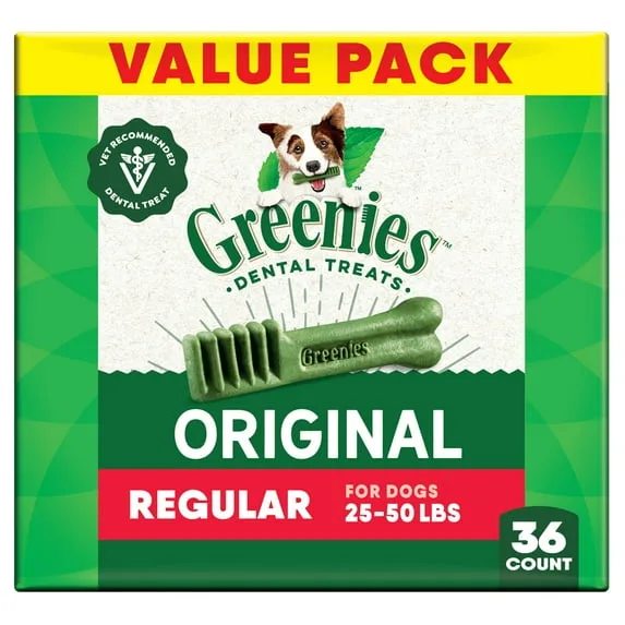 Greenies Adult Natural Dental Dog Treats, Teenie Size, Original Flavor, 36 Oz, 130 Count image 3