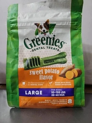 Greenies Dental Bone Dog Treat, Sweet Potato Flavor, Large, 12 Oz image 2