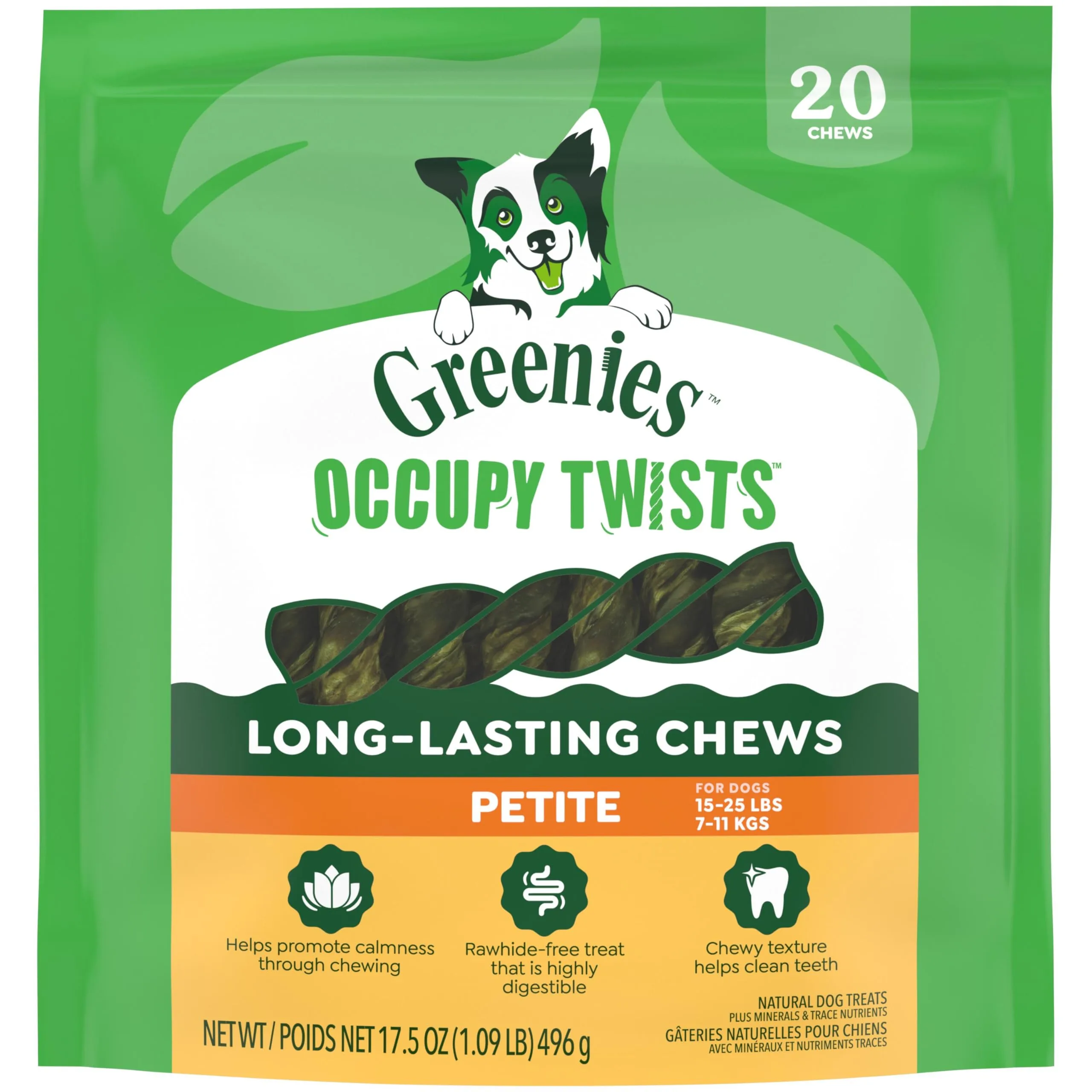 Greenies Occupy Twists Natural Dog Treats, Large Breed Size, Chicken Flavor, 34.2 Oz, 16 Count image 2