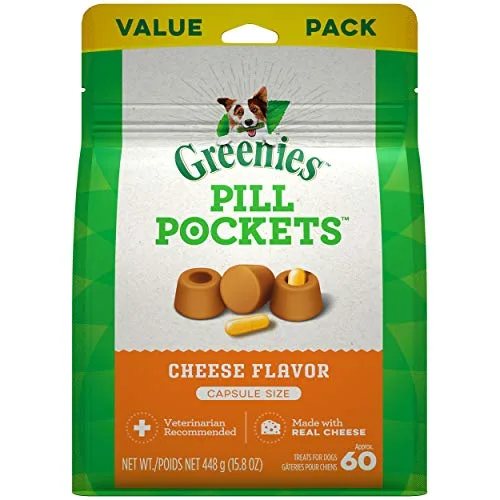 Greenies Pill Pockets Cheese Flavor Tablet Size Natural Dog Treats, 3.2 Oz image 3
