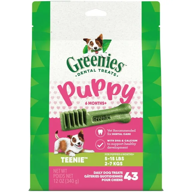 Greenies Puppy Dental Treats, Teenie Size, 12 Oz, 43 Count (Pack of 2) image 3