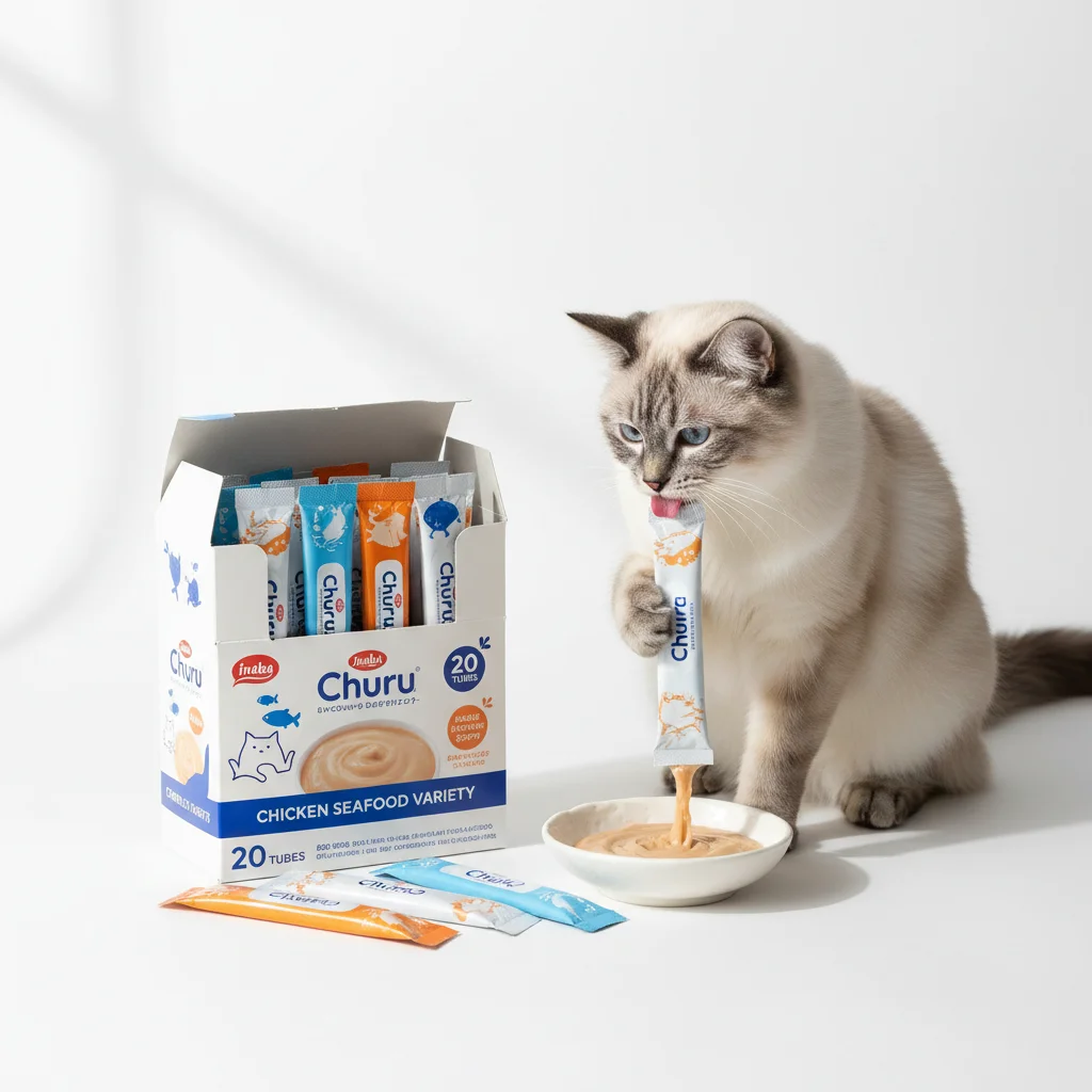 INABA Churu Cat Treats, Chicken & Seafood Variety, 20 Tubes image 3