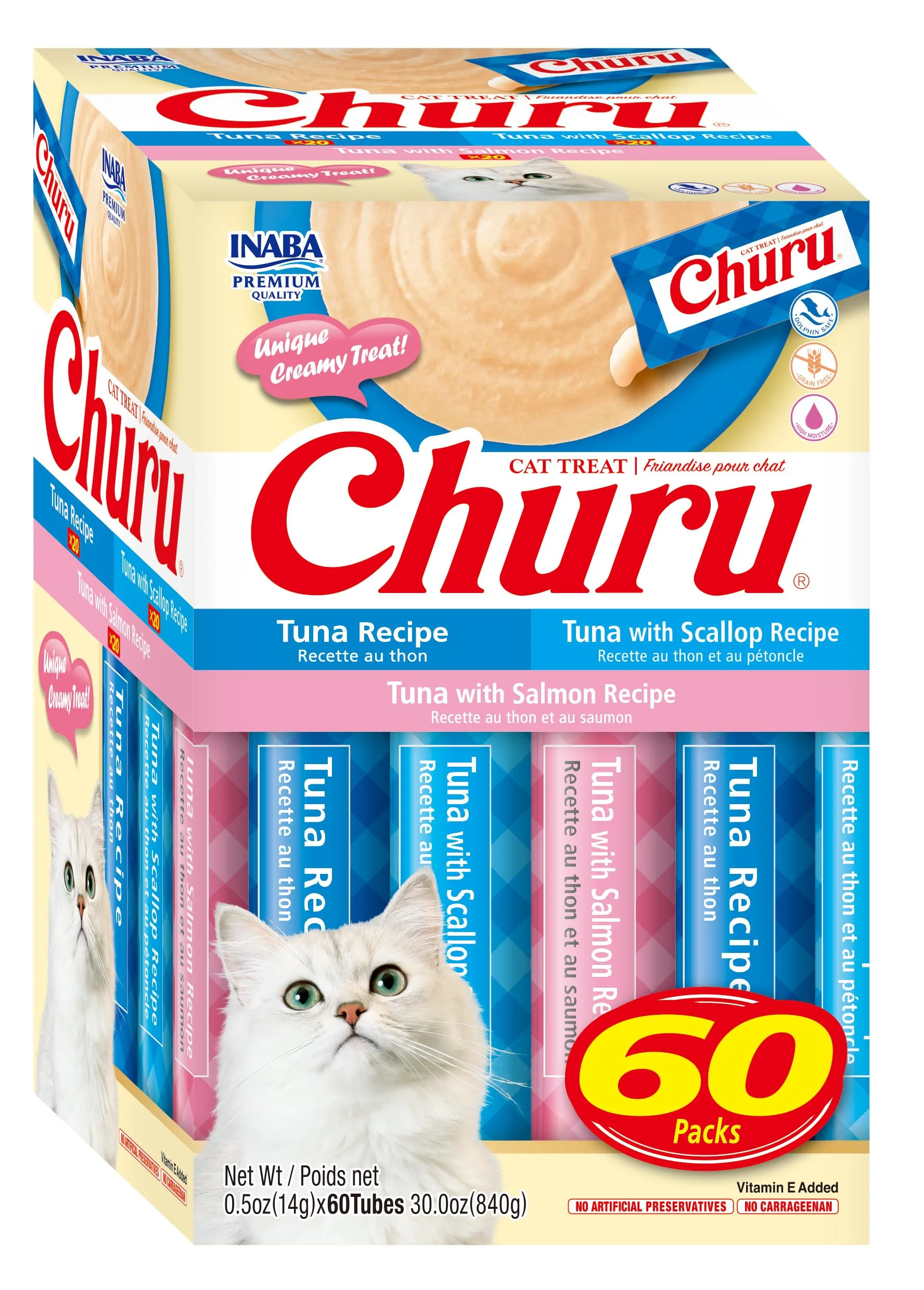 INABA Churu for Kittens, Grain-Free Creamy Lickable Cat Treats, Chicken Recipe, 12 Tubes image 2