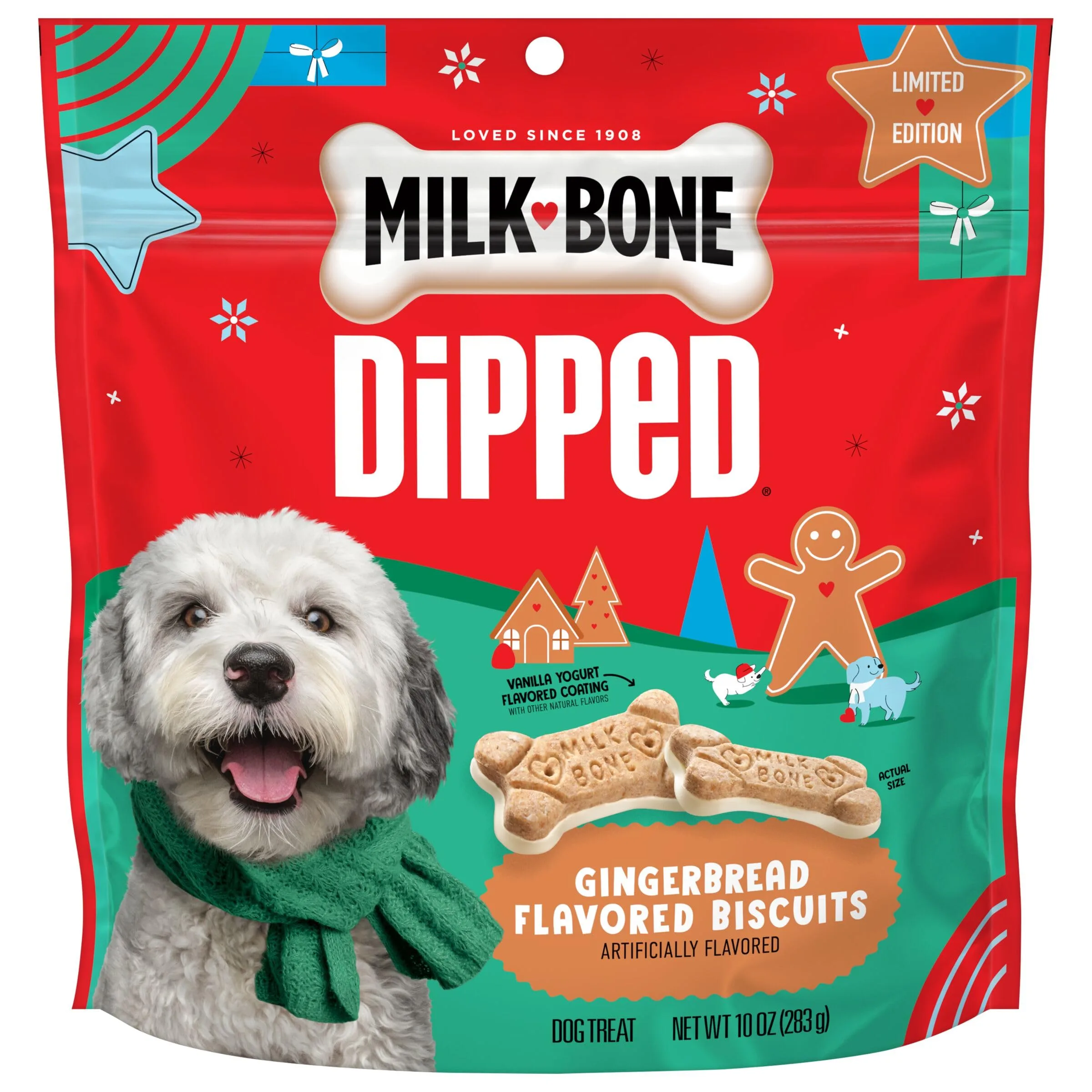 Milk-Bone Dipped Muddy Paws Dog Biscuits, 10 Oz Bag image 2