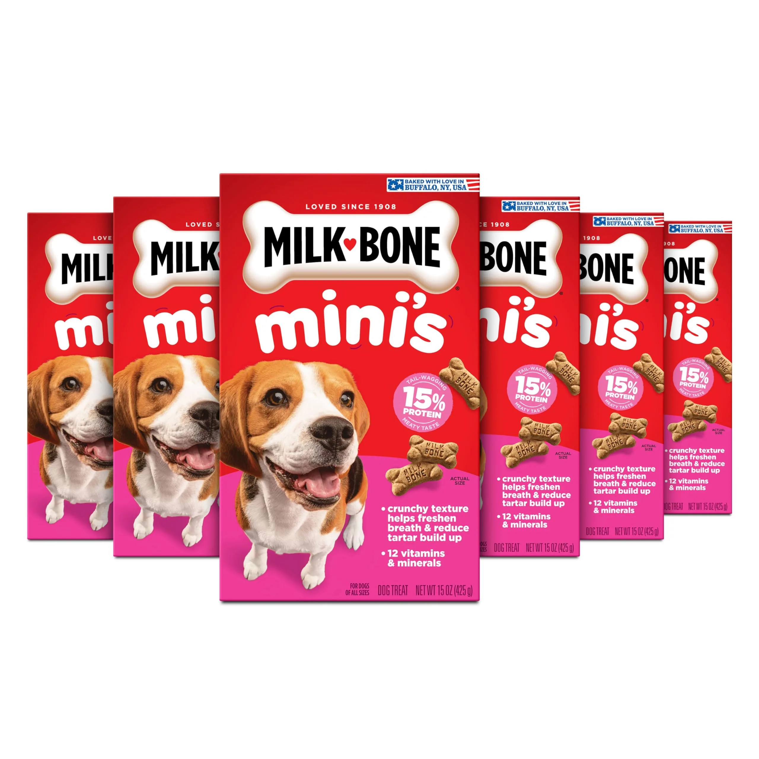 Milk-Bone Mini's Original Dog Treats, 15 Oz Box (Pack of 2) image 2