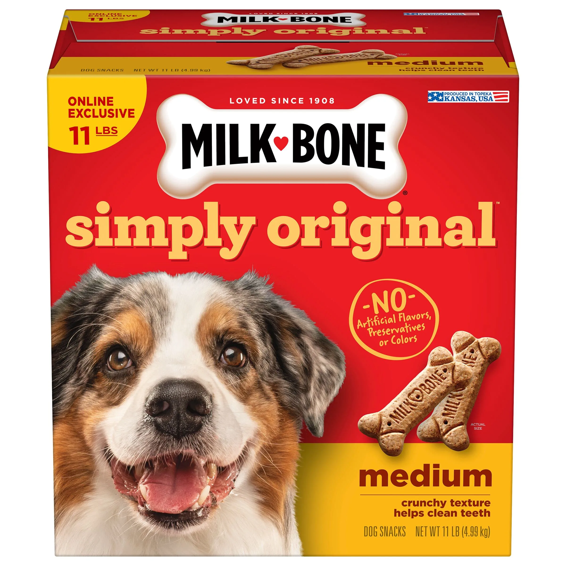 Milk-Bone Peanut Butter Flavor Crunchy Dog Biscuits, 7 Pounds