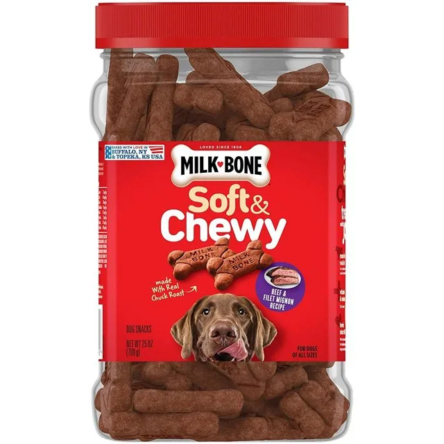 Milk-Bone Soft & Chewy Dog Treats, Beef & Filet Mignon Recipe, 25 Ounce image 3