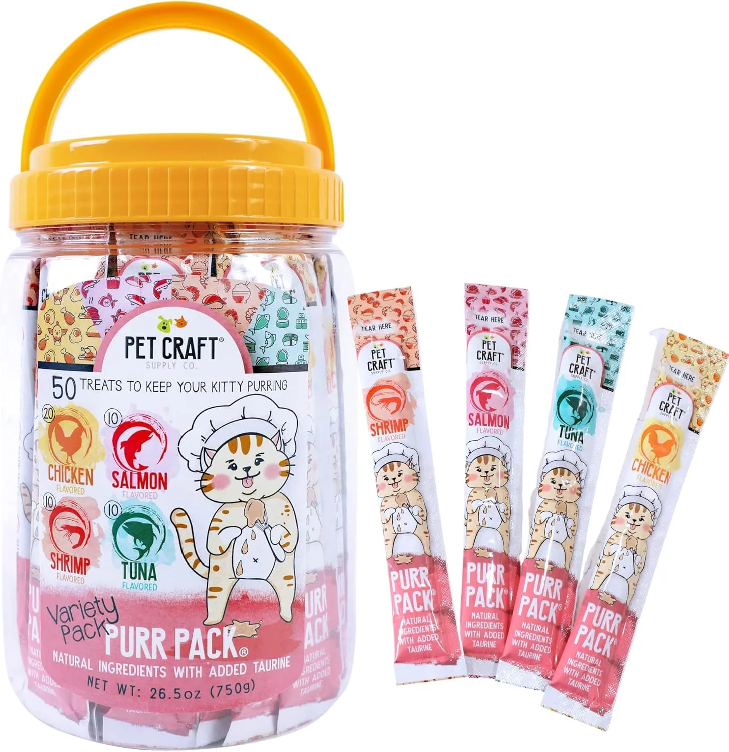 Pet Craft Supply Lickable Cat Treats Variety Pack