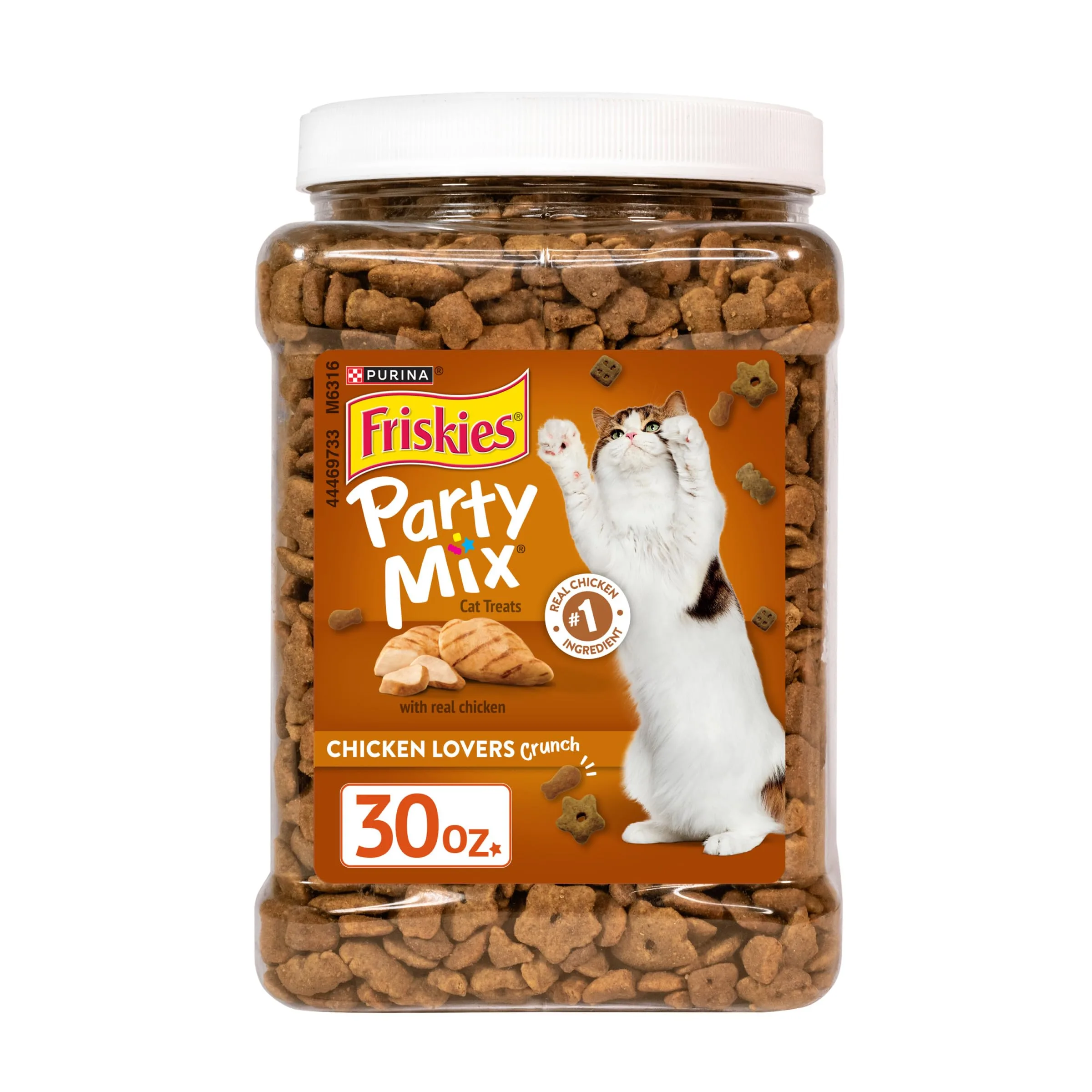 Purina Friskies Natural Yums Cat Treats with Real Chicken, 30 Oz Canister