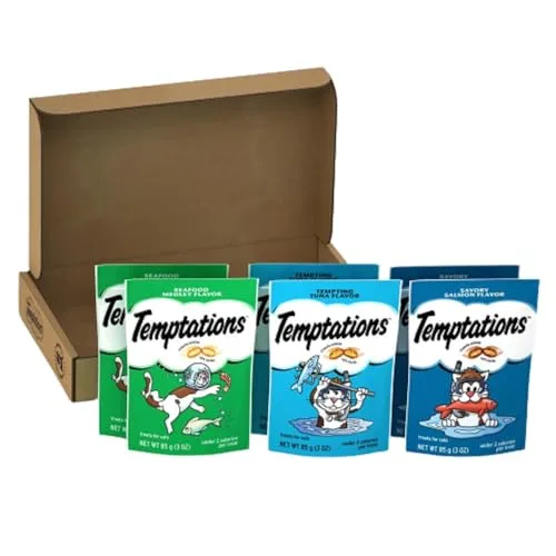 Temptations Cat Treats Classic Crunchy and Soft Seafood Variety