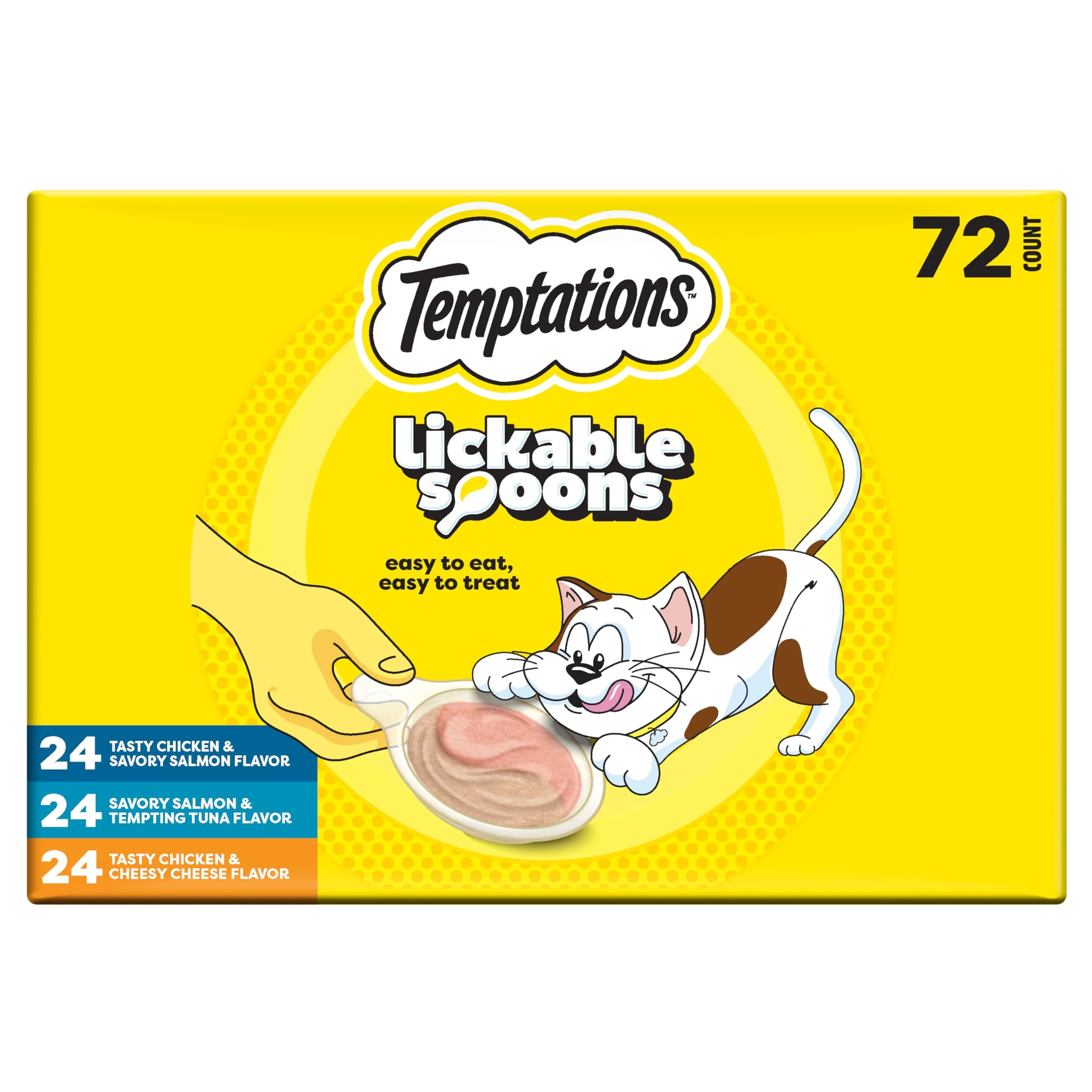 Temptations Lickable Spoons Soft Lickable Cat Treats, Variety Pack image 2