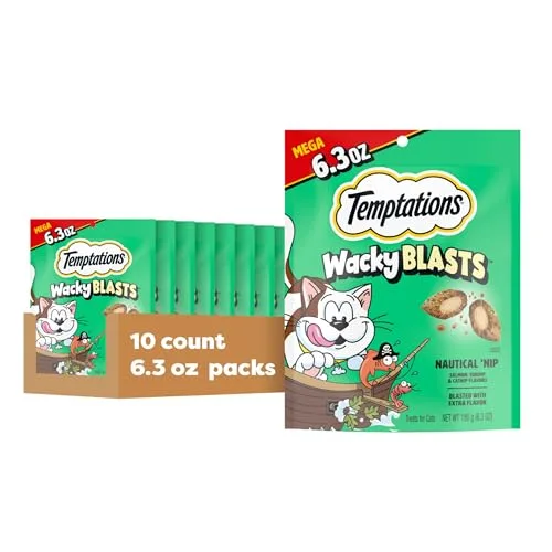 Temptations Wacky Blasts Cat Treats, Nautical Nip' Flavor image 2