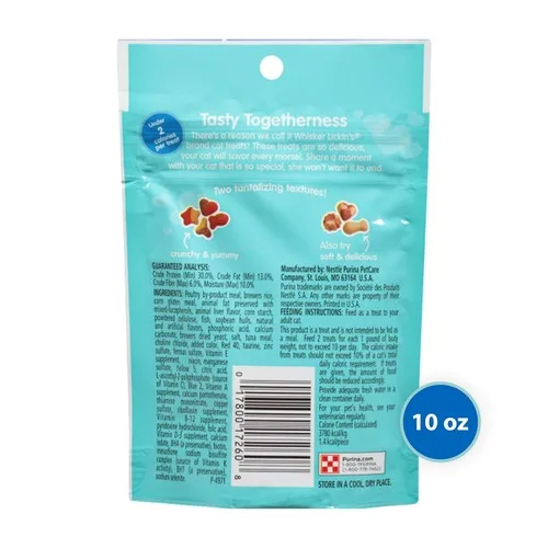 Whisker Lickin's Crunchy and Yummy Tuna Flavor Cat Treats, 10 Oz Pouches (Pack of 8) image 3